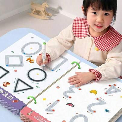 Reusable Educational Tracing Work Book for kids 64 Pages